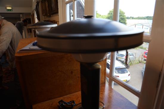 An Eileen Gray Sirene embossed metal and plastic desk lamp, height 17in.